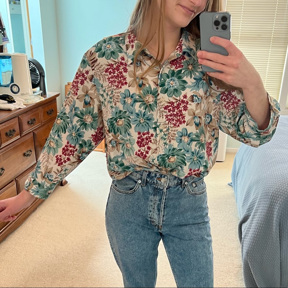 Vintage Cottagecore Button Down - image 2